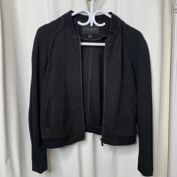Banana Republic Cropped Zipped Tweed jacket - Picture 1 of 5